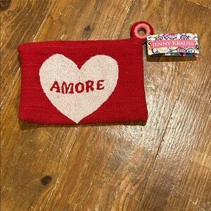 Jenny Krauss Red Amore Heart Pouch